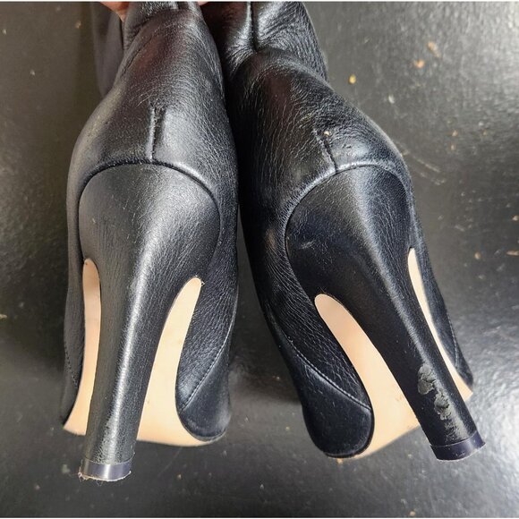 Stuart Weitzman Black Over the knee Leather Boots Size 8.5M - Picture 8 of 14